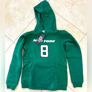 Aaron Rodgers New York Jets pullover green hoodie